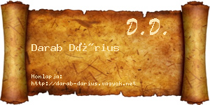 Darab Dárius névjegykártya